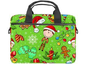 Christmas red a Black Snowflakes Laptop Bag The Laptop Briefcase Shoulder Messenger Bag Case Sleeve 