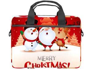 Christmas red a Black Snowflakes Laptop Bag The Laptop Briefcase Shoulder Messenger Bag Case Sleeve 