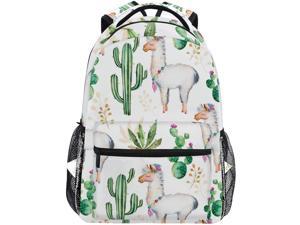 Casual Daypack for Travel Camping for Adult/teens School Backpack for Students Backpacks Cactus Retro Alpaca Daypack for Women with Adjustable Shoulder Strap Laptop Backpack for Man