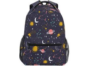 Laptop Backpack Boys Grils - Sun And Moon Dark Night Sky School Bookbags Computer Daypack for Travel Hiking Camping