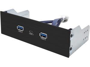 EZDIY-FAB USB 3.1 HUB 3.5/" Internal Front Metal Brushed Panel And 1-Type-C Port//