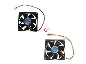 Yuanhaourty 80mm X 25mm CPU PC Cooling Fan Cooler Heatsink Exhaust 3 Pin