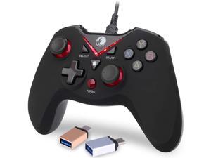 IFYOO V-one Wired USB Gaming Controller Gamepad Joystick for PC Laptop Computer (Windows XP/7/8/10) & Steam & Android & PS3 - [Red,OTG]