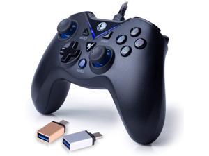 IFYOO V-one Wired USB Gaming Controller Gamepad Joystick for PC Laptop Computer (Windows XP/7/8/10) & Steam & Android & PS3 - [Blue,OTG]