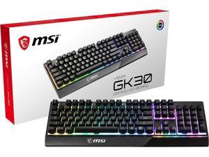 MSI Gaming Backlit RGB Dedicated Hotkeys Anti-Ghosting Water Resistant Mechanical Feel Gaming Keyboard (Vigor GK30 US) MSI Gaming Backlit RGB Dedicated Hotkeys Anti-Ghosting Water Resistant Mechanical Feel Gaming Keyboard (Vigor GK30 US)