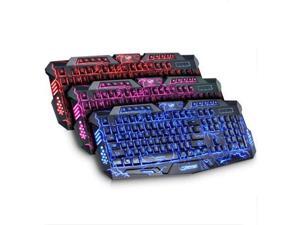 NLXTXQC 104 Keys Burst Backlit Keyboard Tri-Color Backlit Gaming Keyboard Light Brightness Can Be Freely Adjusted