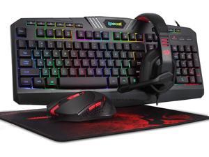 Redragon S101 Wired RGB Backlit Gaming Keyboard and Mouse, Gaming Mouse Pad, Gaming Headset Combo All in 1 PC Gamer Bundle for Windows PC – (Black) Redragon S101 Wired RGB Backlit Gaming Keyboard and Mouse, Gaming Mouse Pad, Gaming Headset Combo All in 1 PC Gamer Bundle for Windows PC – (Black)