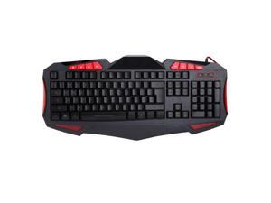 CQIANG 35 Button One-Hand Gaming Keyboard, Classic Gaming Keypad Feel Wide Hand Rest Rainbow Backlit Wired Gaming Keyboard for Game Windows PC Gamer Desktop