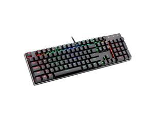 BHGFCGYUH LED Rainbow Color 104 Keys Backlight Adjustable Gaming Game USB Wired Keyboard Mouse Set PC Tablet Desktop