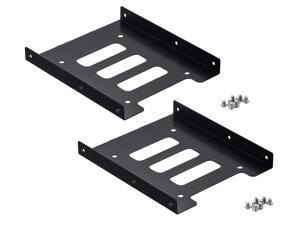 SSD Mounting Bracket 2.5 to 3.5 Adapter 2 PackRuaeoda SSD Bracket SSD Tray Adapter 2.5 to 3.5 HDD SSD Hard Disk Drive Bays Holder Metal Mounting Bracket Adapter for PC SSD