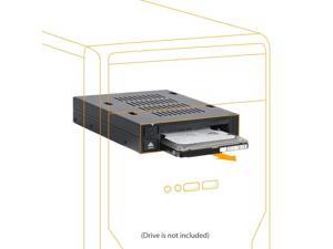 ICY DOCK 2.5” SSD Dock Trayless Hot-Swap SATA/SAS Mobile Rack for Ext 3.5” Bay - flexiDOCK MB521SP-B
