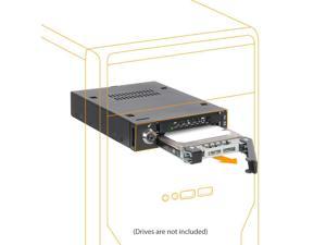ICY DOCK Rugged Full Metal 2 Bay 2.5 SATA/SAS HDD & SSD Hot Swap Mobile Rack Enclosure for 3.5 Drive Bay - ToughArmor MB992SK-B