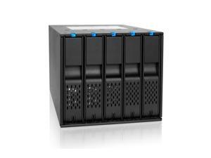 ICY DOCK (UPDATED VERSION) FlexCage MB975SP-B R1 Tray-less 5 Bay 3.5 SATA Hard Drive Hot Swap Backplane / Cage / Mobile Rack in 3 x 5.25 Drive Bay
