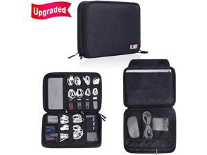 BUBM Double Layer Electronics Organizer/Travel Gadget Bag for Cables, Memory Cards, Flash Hard Drive and More, Fit for iPad or Tablet(up to 9.7")-Large, Black BUBM Double Layer Electronics Organizer/Travel Gadget Bag for Cables, Memory Cards, Flash Hard Drive and More, Fit for iPad or Tablet(up to 9.7")-Large, Black