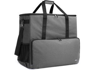 CURMIO Desktop Computer Travel Bag Carrying Case for Computer Tower PC Chassis Keyboard Cable and Mouse Bag Only Grey