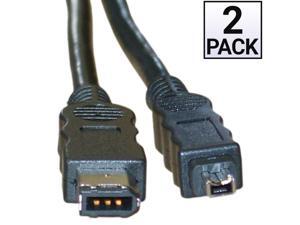 3 Feet IEEE-1394b Firewire 800 9 Pin Cable 4 Pack Black GOWOS