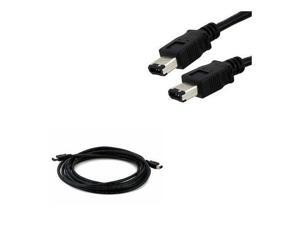 Durpower 3FT Firewire iLink 6-4 Pin DV Video Cable Cord Lead For JVC GR-D244U MiniDV Camcorder