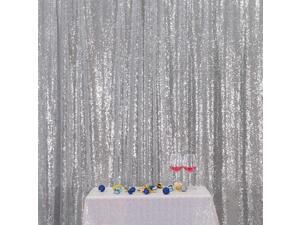 Black Poise3EHome Sequin Photo Booth Backdrop 6Ftx8Ft Sparkly Background Wedding Party Curtain