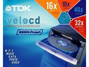 16x10x40 VeloCD ReWriter (TDK CDRW161040B) 16x10x40 VeloCD ReWriter (TDK CDRW161040B)