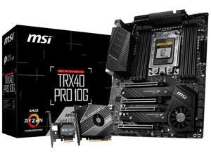 MSI TRX40 PRO 10G Motherboard (AMD Strx4, PCIe Gen4, M.2, USB3.2 Gen2x2, DDR4, Dual 10G LAN, ATX) MSI TRX40 PRO 10G Motherboard (AMD Strx4, PCIe Gen4, M.2, USB3.2 Gen2x2, DDR4, Dual 10G LAN, ATX)