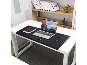 BUBM Office Large Leather 35.4 x 18 Smooth Blotter Protector Extended Non-Slip Laptop Writing Pad Desk Mat Black
