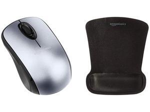 Amazonbasics Wireless Mouse With Nano Receiver And Gel Mouse Pad With Wrist Rest Red Newegg Com