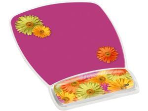 3M Precise Mouse Pad with Gel Wrist Rest, Daisy Design (MW308DS),Pink (Daisy),9"7.5"