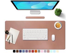 32” x 16” Waterproof Desk Writing Mat Multi-Color Non-Slip Mouse Pad Large Desk Blotter Protector Light Pink TOWWI PU Leather Desk Pad with Suede Base