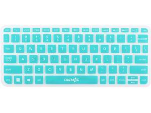 CM Ultra Thin Silicone Soft Keyboard Cover Skin Compatible with Logitech Wireless Touch Keyboard K400 Plus (Not for Old Version K400 & K400r) (Aqua Blue)