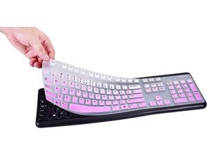 Pink Anti Dust Keyboard Protector Skin Cover Ultra Thin Silicone Keyboard Cover for Dell KB212-B & Dell KB4021 Desktop PC Keyboard LEZE 