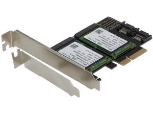 Sedna - PCIe Dual mSATA SSD Raid Adapter with 2 SATA III Port with HyoperDuo Hard Disk Acceleration Function (SSD not Included)
