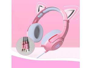 XFTOPSE QUANXI Pink Cat Ear Gaming-Headset, Wired Game Headset with Microphone & RGB Light Removeable Cat Ear Headphone 7.1 Stero Headset,Suitable for PC/Laptop/Ipad/Smartphone XFTOPSE QUANXI Pink Cat Ear Gaming-Headset, Wired Game Headset with Microphone & RGB Light Removeable Cat Ear Headphone 7.1 Stero Headset,Suitable for PC/Laptop/Ipad/Smartphone