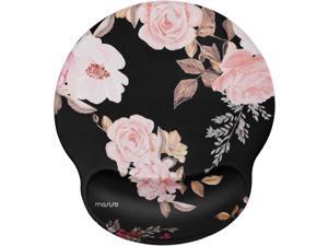 MOSISO Mouse Pad with Wrist Rest Support, Peony Ergonomic Mousepad Non-Slip Rubber Base Comfortable Home/Office Pain Relief&Easy Typing Cushion for Laptop with Neoprene Cloth&Raised Memory Foam, Black MOSISO Mouse Pad with Wrist Rest Support, Peony Ergonomic Mousepad Non-Slip Rubber Base Comfortable Home/Office Pain Relief&Easy Typing Cushion for Laptop with Neoprene Cloth&Raised Memory Foam, Black