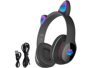 EKDJKK Wireless Gaming Headset with LED Light Bluetooth 5.0 Cat Ear Ergonomic Foldable EKDJKK Wireless Gaming Headset with LED Light Bluetooth 5.0 Cat Ear Ergonomic Foldable