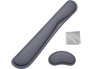 MOSISO Mouse Pad Wrist Support,Ergonomic Keyboard Wrist Rest Mousepad Raised Memory Foam Set Non-Slip Rubber Base Home/Office Pain Relief&Easy Typing Neoprene Cloth Cushion with Wipe Cloth, Space Gray MOSISO Mouse Pad Wrist Support,Ergonomic Keyboard Wrist Rest Mousepad Raised Memory Foam Set Non-Slip Rubber Base Home/Office Pain Relief&Easy Typing Neoprene Cloth Cushion with Wipe Cloth, Space Gray