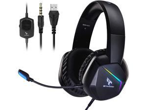 SOMIC Gaming Headset with Mic for PS4, Xbox One, PC Stereo Sound Headphone with Detachable Microphone, RGB LED Light, Soft Earmuffs, Volume Controller Gamer Headsets GS401 3.5MM Plug SOMIC Gaming Headset with Mic for PS4, Xbox One, PC Stereo Sound Headphone with Detachable Microphone, RGB LED Light, Soft Earmuffs, Volume Controller Gamer Headsets GS401 3.5MM Plug