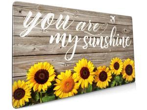 Sunflower Floral Extended Mouse Pad 35.4x15.7 Inch XXL Non-Slip Rubber Base Large Mousepad with Stitched Edges Waterproof Keyboard Mouse Mat Desk Pad for Office Home Game-You are My Sunshine