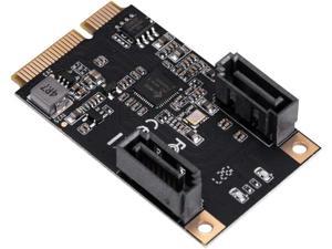 IO CREST M.2 22x42 PCIe Interface to 2 Port SATA III Expansion Card Jmicro JMB582 Chipset, Add Two SATA 3.0 Ports to Any M.2 M-Key Slot SI-MPE40150