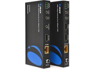 4K UltraHD Extender over HDBaseT by OREI , Balun Full 18Gbps Over CAT 5/6/7 Ethernet Cable - IR Signal - 230 Ft @ 1080P - 130 Ft @ 4K 60hz 4K UltraHD Extender over HDBaseT by OREI , Balun Full 18Gbps Over CAT 5/6/7 Ethernet Cable - IR Signal - 230 Ft @ 1080P - 130 Ft @ 4K 60hz
