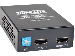 Tripp Lite 2-Port HDMI over Cat5/Cat6 Active Extender/Splitter, Remote Receiver for Video and Audio, 1080p @ 60 Hz, Up to 200-ft. (B126-2A0) Tripp Lite 2-Port HDMI over Cat5/Cat6 Active Extender/Splitter, Remote Receiver for Video and Audio, 1080p @ 60 Hz, Up to 200-ft. (B126-2A0)