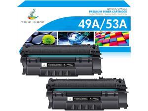 TRUE IMAGE Compatible Toner Cartridge Replacement for HP 49A Q5949A 53A Q7553A 49X Q5949X HP Laserjet 1320 1320n 3390 1160 1320tn 1320nw 3392 P2015 P2015dn Toner Cartridge (Black, 2-Pack)