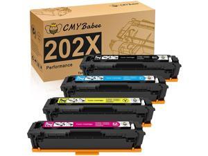 CMYBabee Compatible Toner Cartridges Replacement for HP 202X 202A CF500A CF500X for HP Laserjet Pro M281fdw M254dw M281cdw M281fdn M280nw (4 Packs) CMYBabee Compatible Toner Cartridges Replacement for HP 202X 202A CF500A CF500X for HP Laserjet Pro M281fdw M254dw M281cdw M281fdn M280nw (4 Packs)