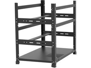 TOTOKA Open Mining Rig Frame Mining Case Rack Motherboard Bracket for 12GPU Bitcoin Mining Hardware Ethereum Mining Rig ETH/ETC/ZEC Ether Accessory Tool (Black 3 Layers) TOTOKA Open Mining Rig Frame Mining Case Rack Motherboard Bracket for 12GPU Bitcoin Mining Hardware Ethereum Mining Rig ETH/ETC/ZEC Ether Accessory Tool (Black 3 Layers)