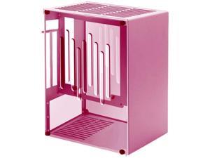 Obokidly Upgrade K40 Mini ITX A4 PC Case All Full Aluminum Mini Tower HTPC Small Chassis Gaming Computer Case (K40, Pink)