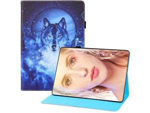 FlipBird Flip Folio Stand Case Protective Cover with [Auto Sleep Wake] Compatible with Huawei MediaPad M5 Lite 10.1" 2018 Wolf