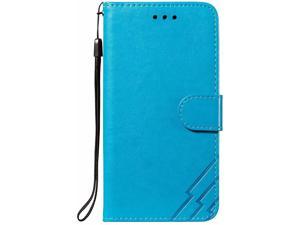 FlipBird Wallet Case Compatible with Galaxy S10 Plus Embossed PU Leather Wallet Phone Case with Card Holder/Kickstand/Lanyard Flip Cover for Samsung Galaxy S10 Plus Blue