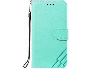 FlipBird Wallet Case Compatible with Galaxy A90 5G Embossed PU Leather Wallet Phone Case with Card Holder/Kickstand/Lanyard Flip Cover for Samsung Galaxy A90 5G Green