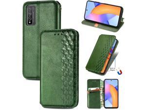 FlipBird Wallet Case Compatible with Huawei Honor 10 X lite PU Leather Magnetic Card Holders Kickstand Wrist Strap Protective Flip Case for Huawei Honor 10 X lite Green