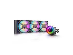 DEEPCOOL Castle 360EX RGB 360mm Liquid CPU Cooler, Addressable RGB Lighting, Anti-Leak Technology.3 MF120GT Fans for AMD Ryzen, TR4 /Intel LGA1200/1151 DEEPCOOL Castle 360EX RGB 360mm Liquid CPU Cooler, Addressable RGB Lighting, Anti-Leak Technology.3 MF120GT Fans for AMD Ryzen, TR4 /Intel LGA1200/1151