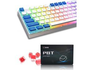 XVX Pudding Keycaps - pbt keycaps, 165 Key Set keycaps 60 Percent, OEM Profile Custom Keycap, Compatible with a Wide Range of Mechanical Keyboards, English (US) Layout (Sea Blue Color)